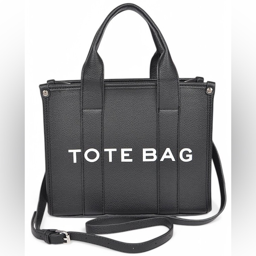 Large Vegan Leather Tote Bag